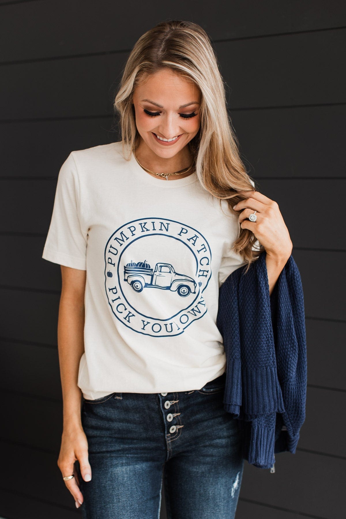"Pumpkin Patch, Pick Your Own" Graphic Tee- Cream