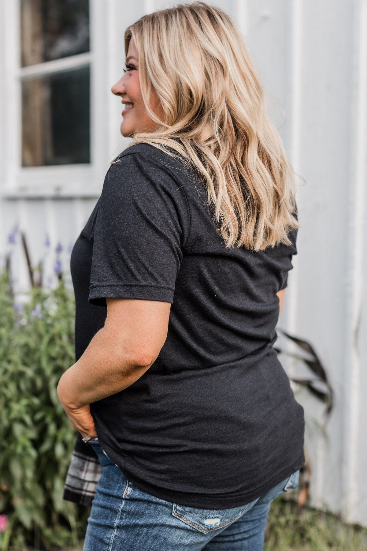 "But First Coffee" Graphic Tee- Black