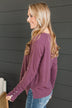 Happiest Moment Knit Sweater- Plum