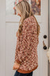 Love Remains Popcorn Knit Cardigan- Rust