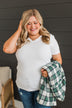 Light The Way V-Neck Top- White