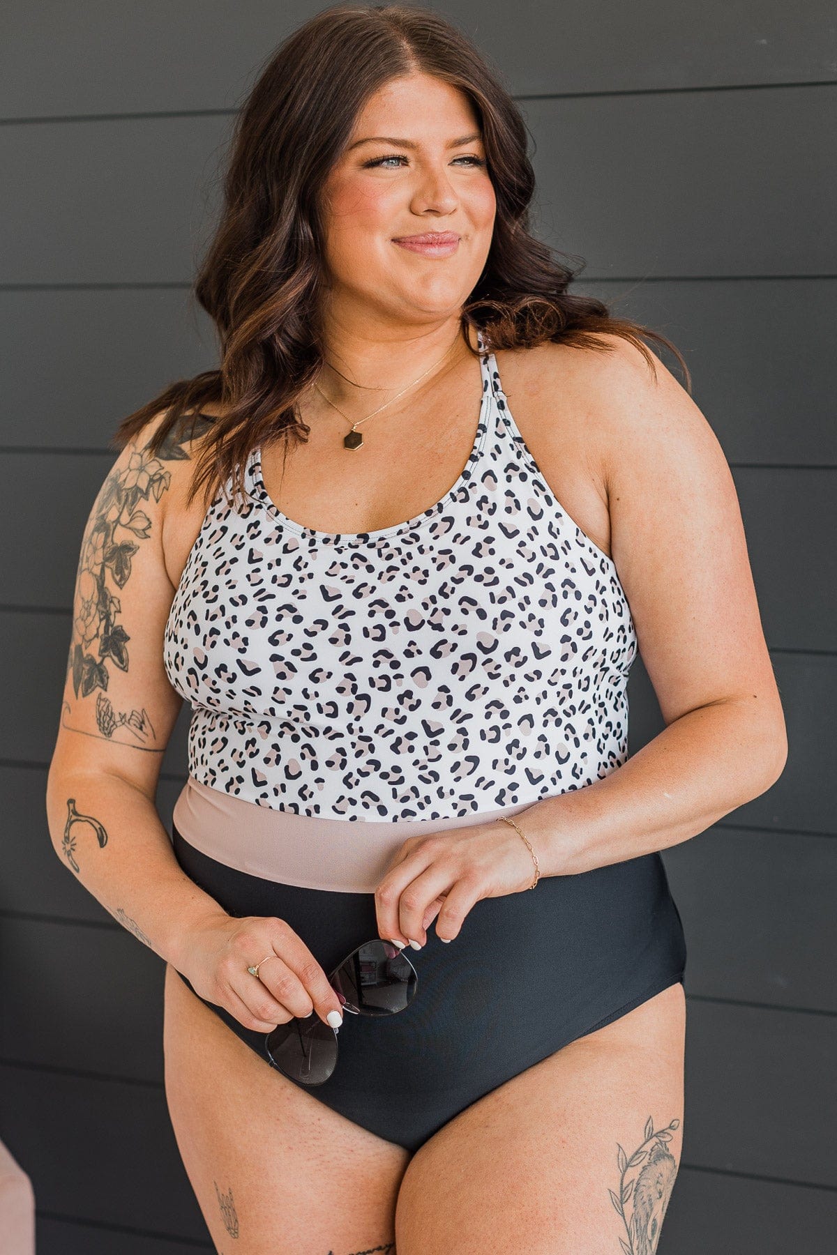 plus size one piece black swimsuits