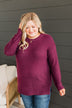 Be Fashionable Knit Sweater- Wine