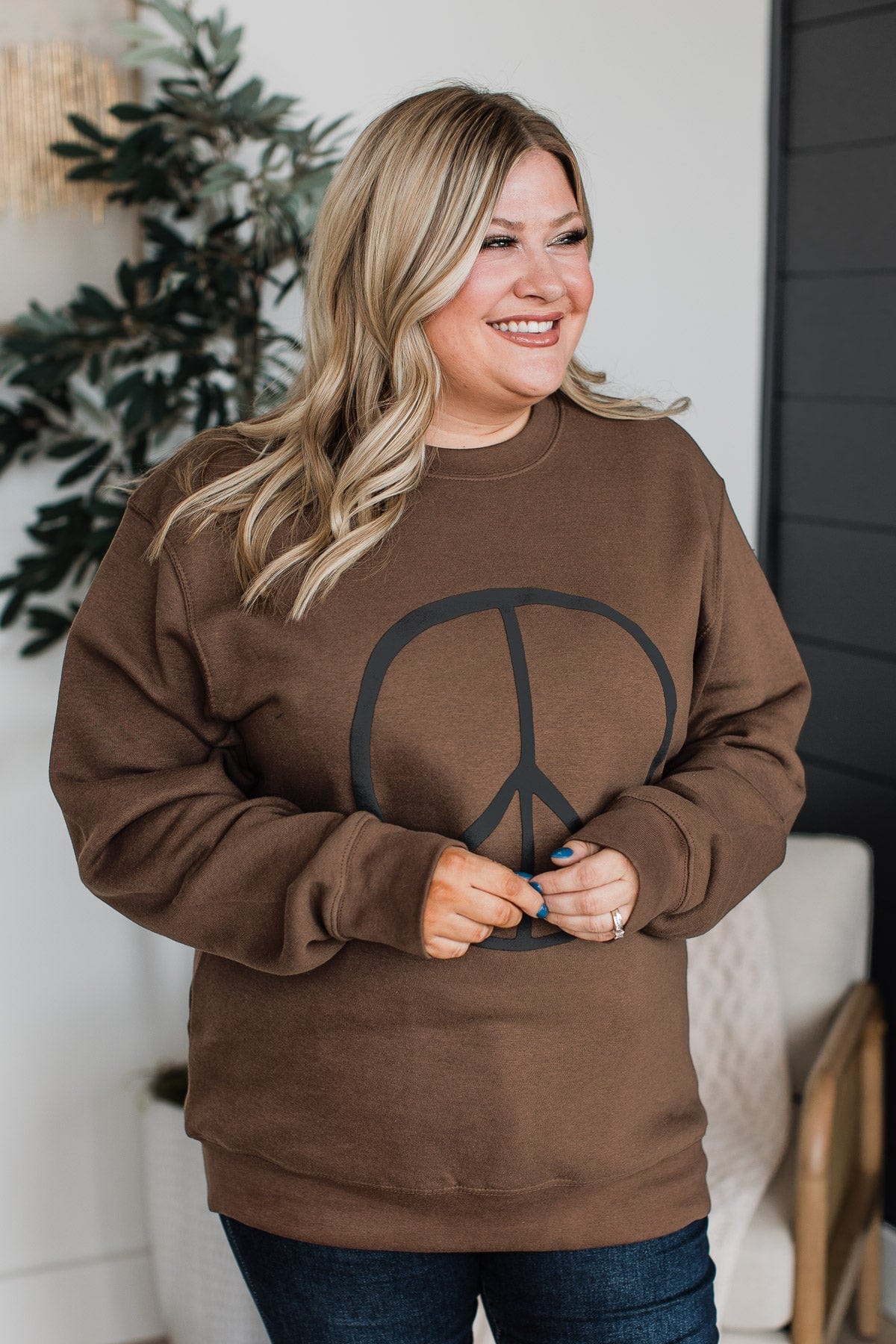 "Never Regret Showing Kindness" Crew Neck- Brown