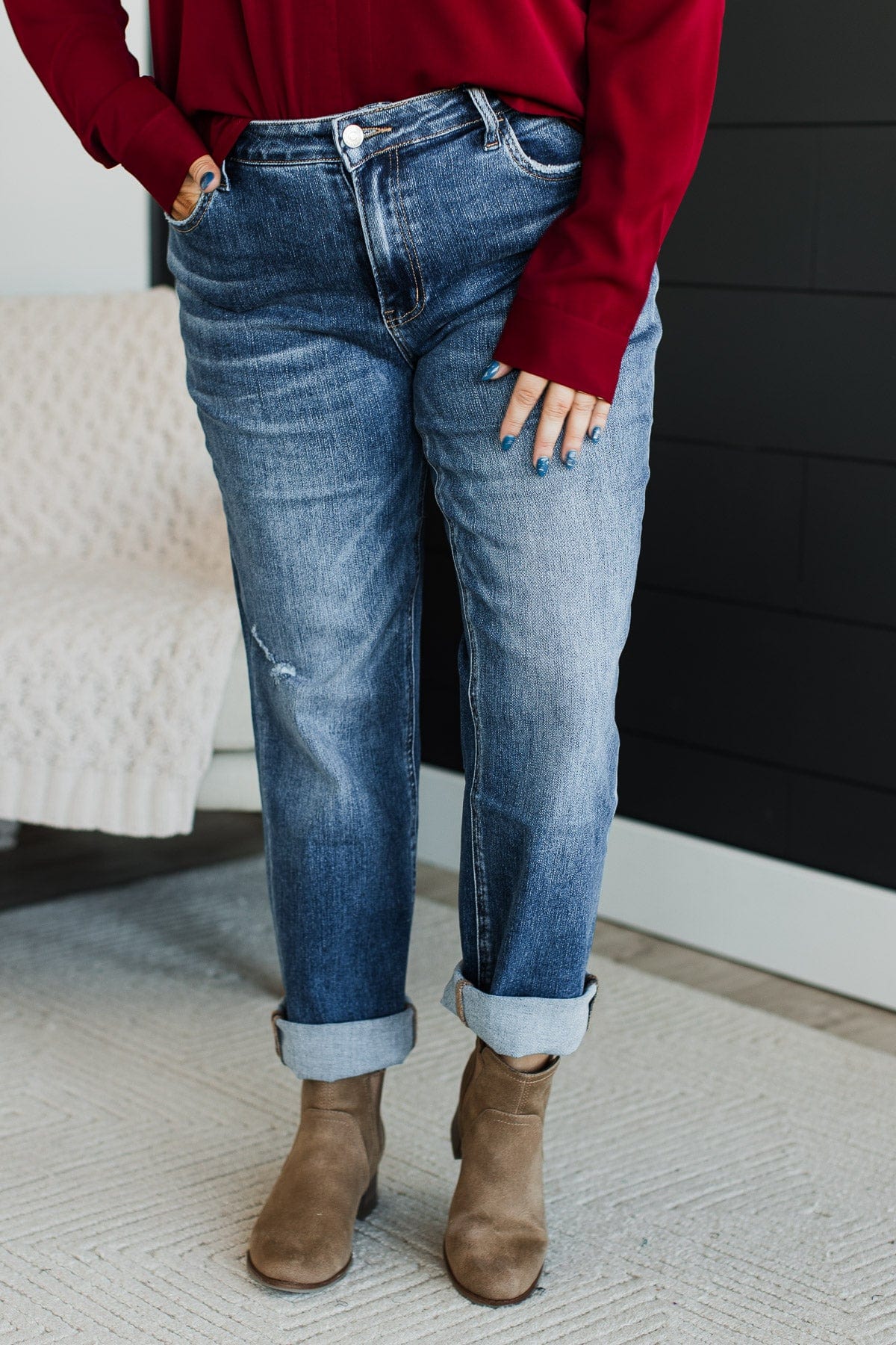 Vervet Slim Straight Jeans- Jolie Wash