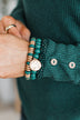 Showing Off Stackable Bracelet Set- Hunter Green