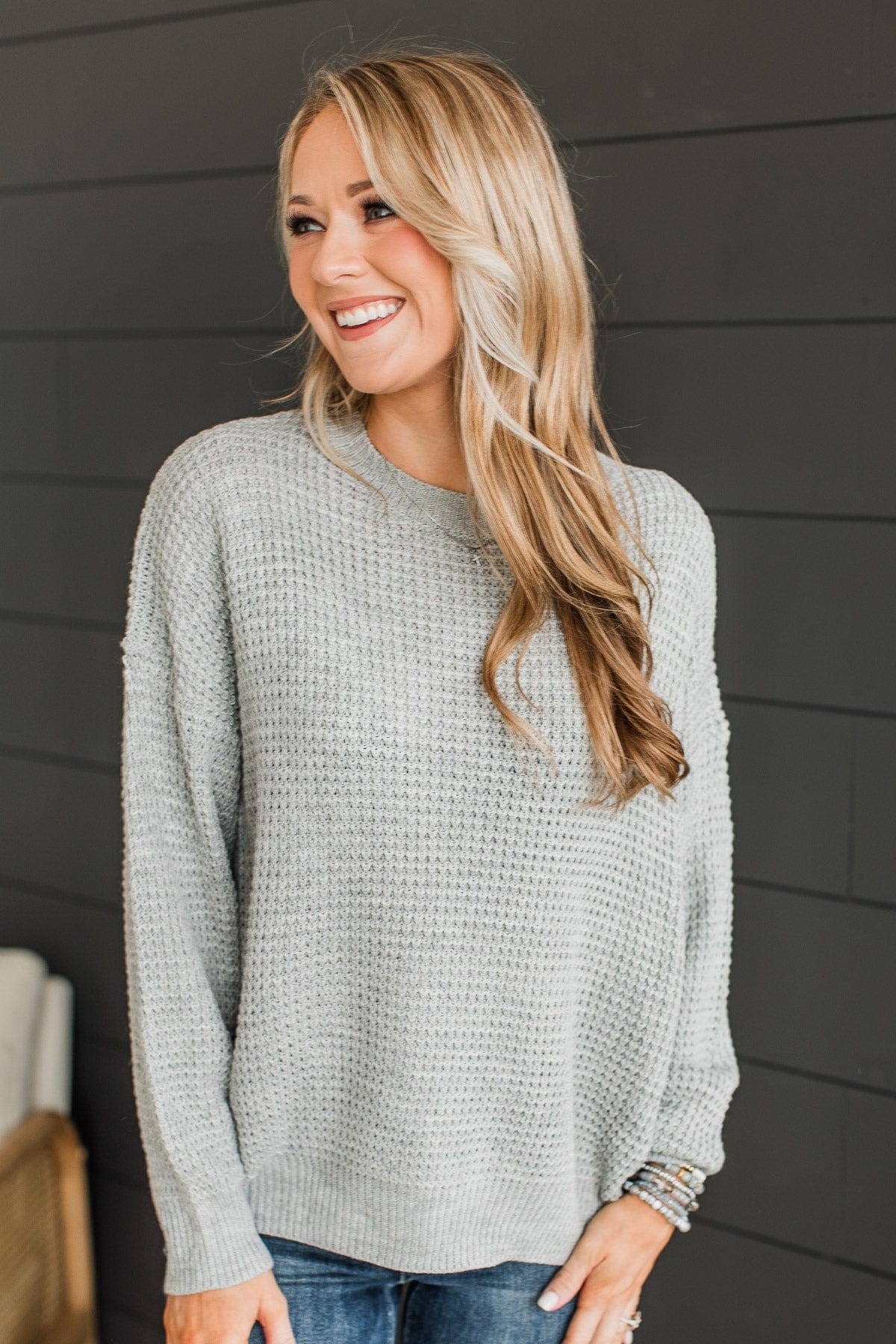Captivating In Color Knit Sweater- Grey