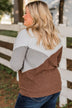 Wish For More Color Block Top- Ivory & Brown