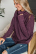 Romance Awaits Turtle Neck Sweater- Dark Plum
