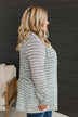 Be My Muse Open Front Cardigan- Ivory & Black