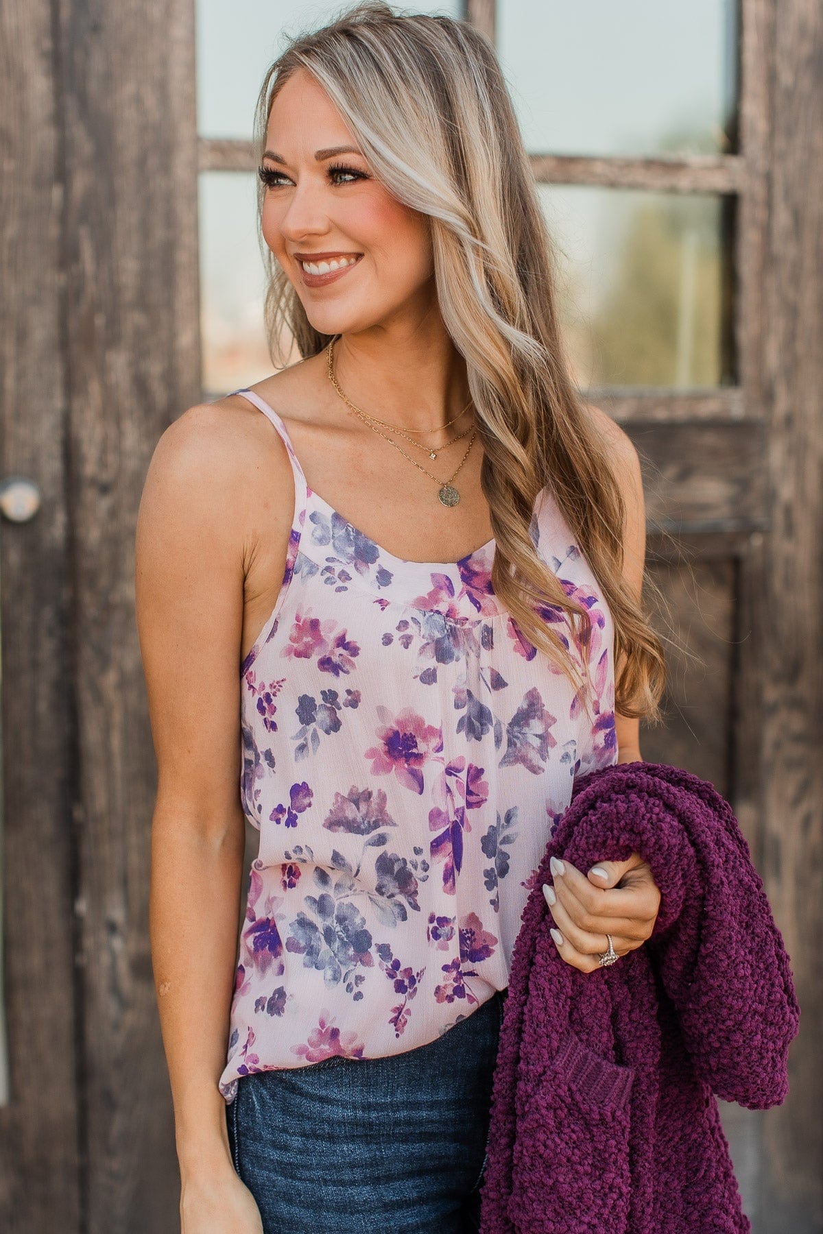 Lost In The Flowers Tank Top- Lavender