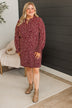 Wonderful Weekend Floral Dress- Burgundy