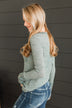 Your Lucky Day Ribbed Knit Top- Hunter Green
