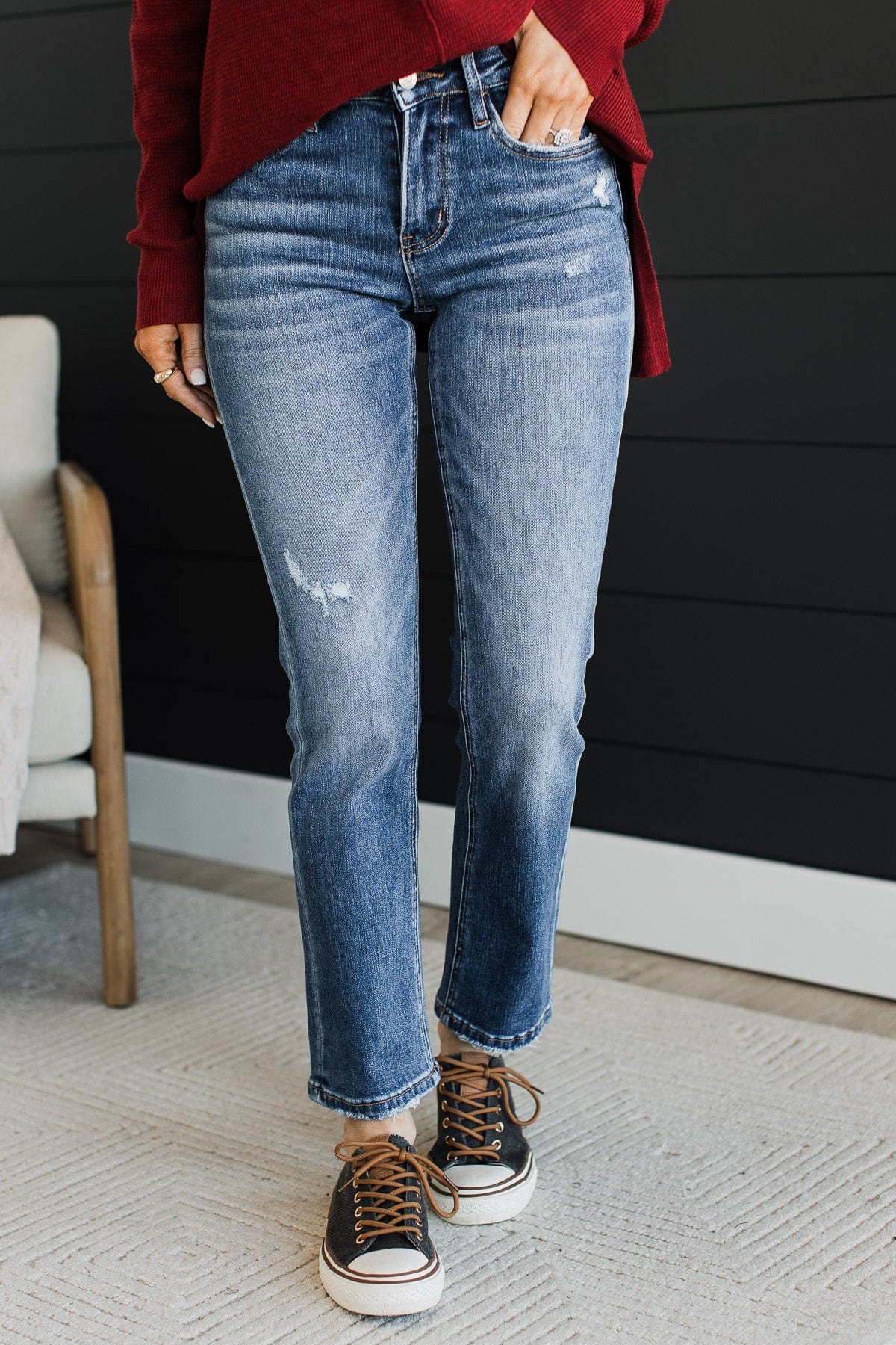 Vervet Slim Straight Jeans- Jolie Wash