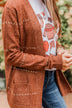Oh So Lovely Open Front Cardigan- Copper