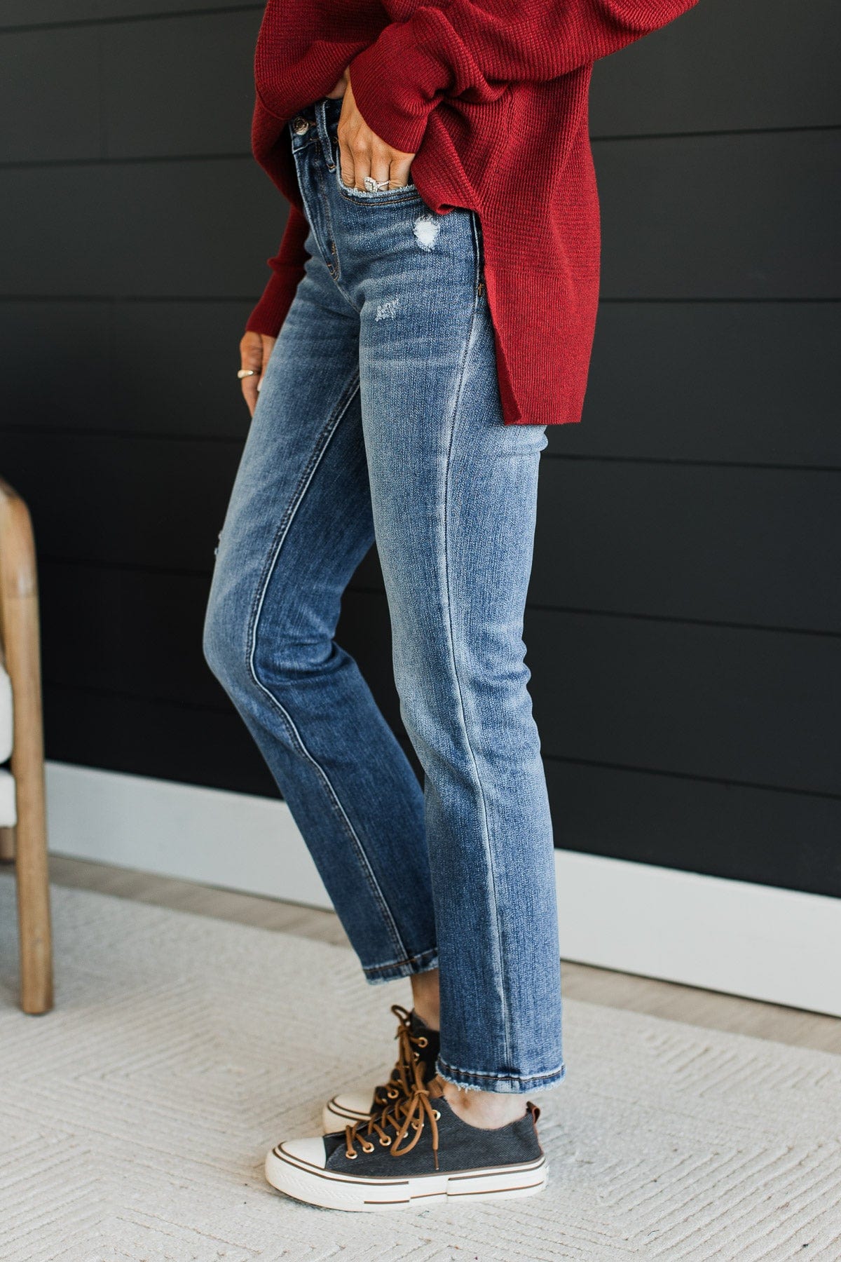 Vervet Slim Straight Jeans- Jolie Wash