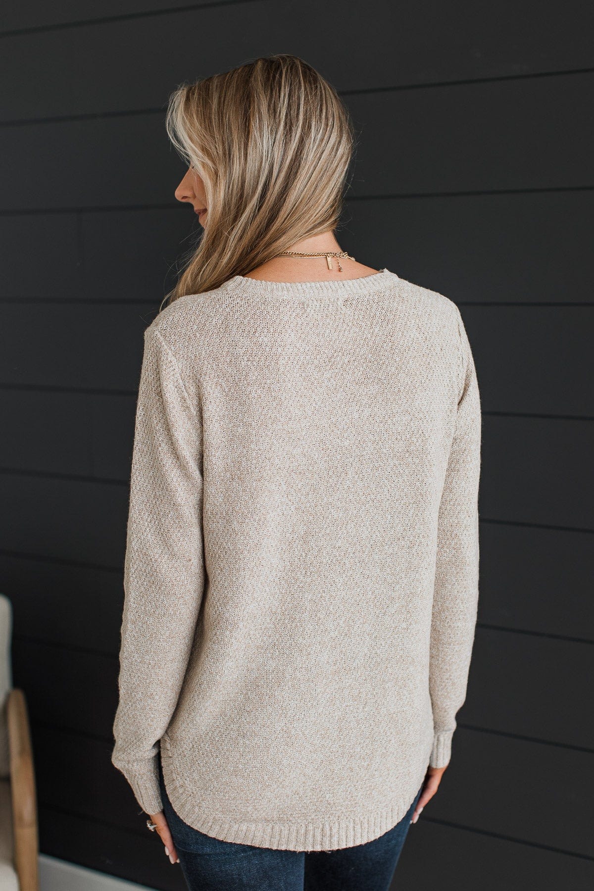 Runway Beauty Knit Sweater- Oatmeal