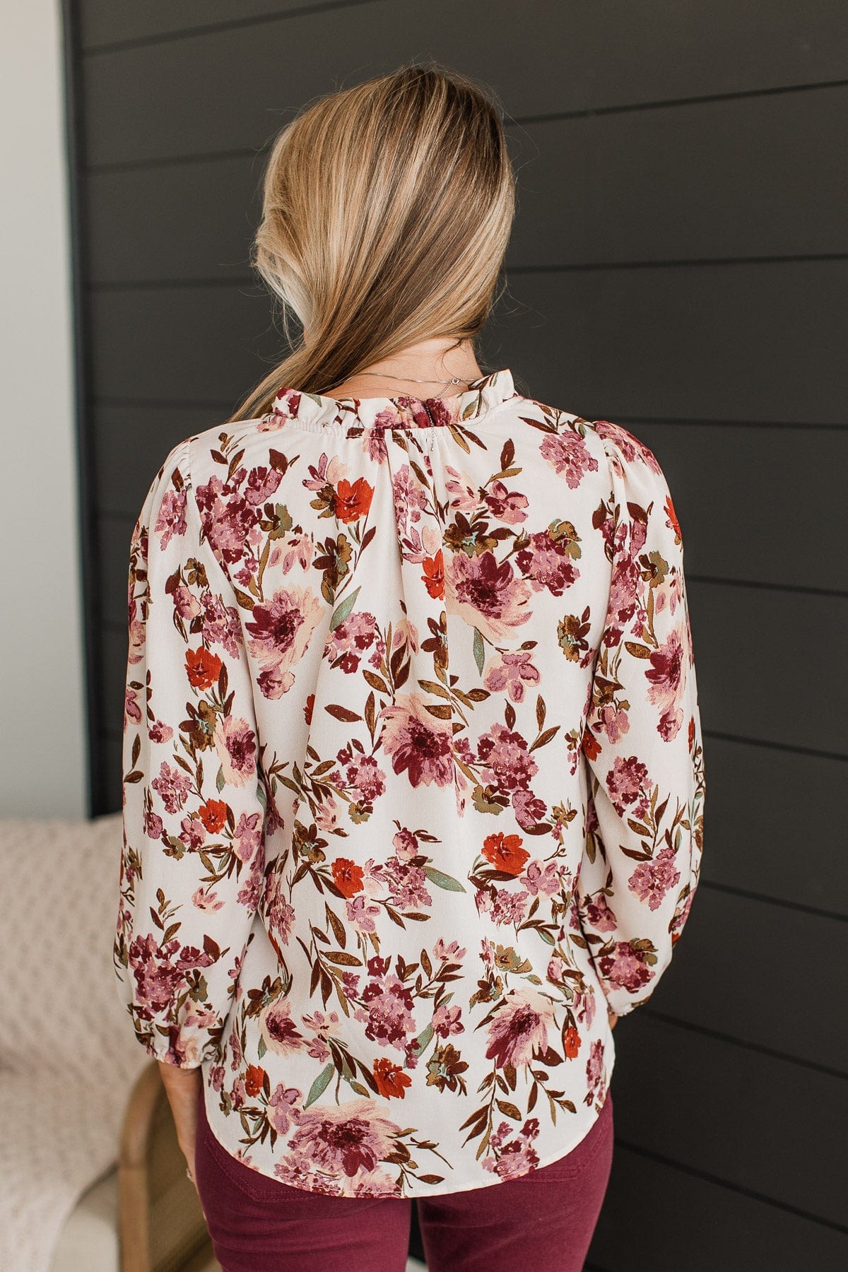 In Your Graces Floral Blouse- Cream