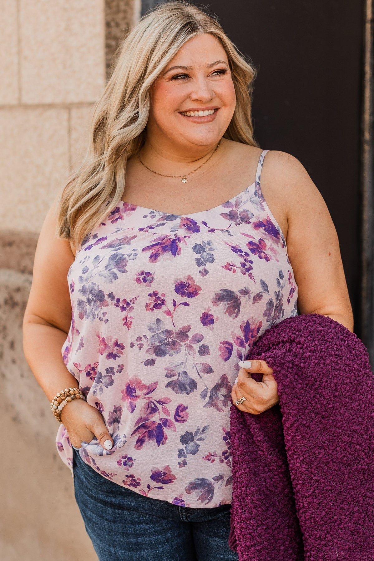 Lost In The Flowers Tank Top- Lavender – The Pulse Boutique