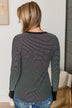 Put You First Striped Knit Top- Black