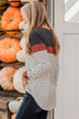 Sweet In Stripes Color Block Top- Ivory & Brick