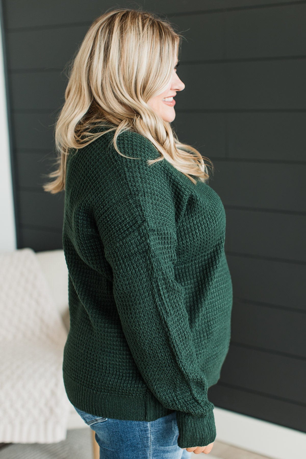 Captivating In Color Knit Sweater- Forest Green