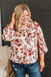 In Your Graces Floral Blouse- Cream