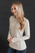 It's Been Lovely Knit Top- Light Grey