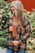 Remarkable Moments Plaid Top- Amber & Grey