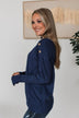 Always Your Girl Knit Sweater- Navy