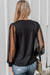 Finding Romance Puff Sleeve Top- Black