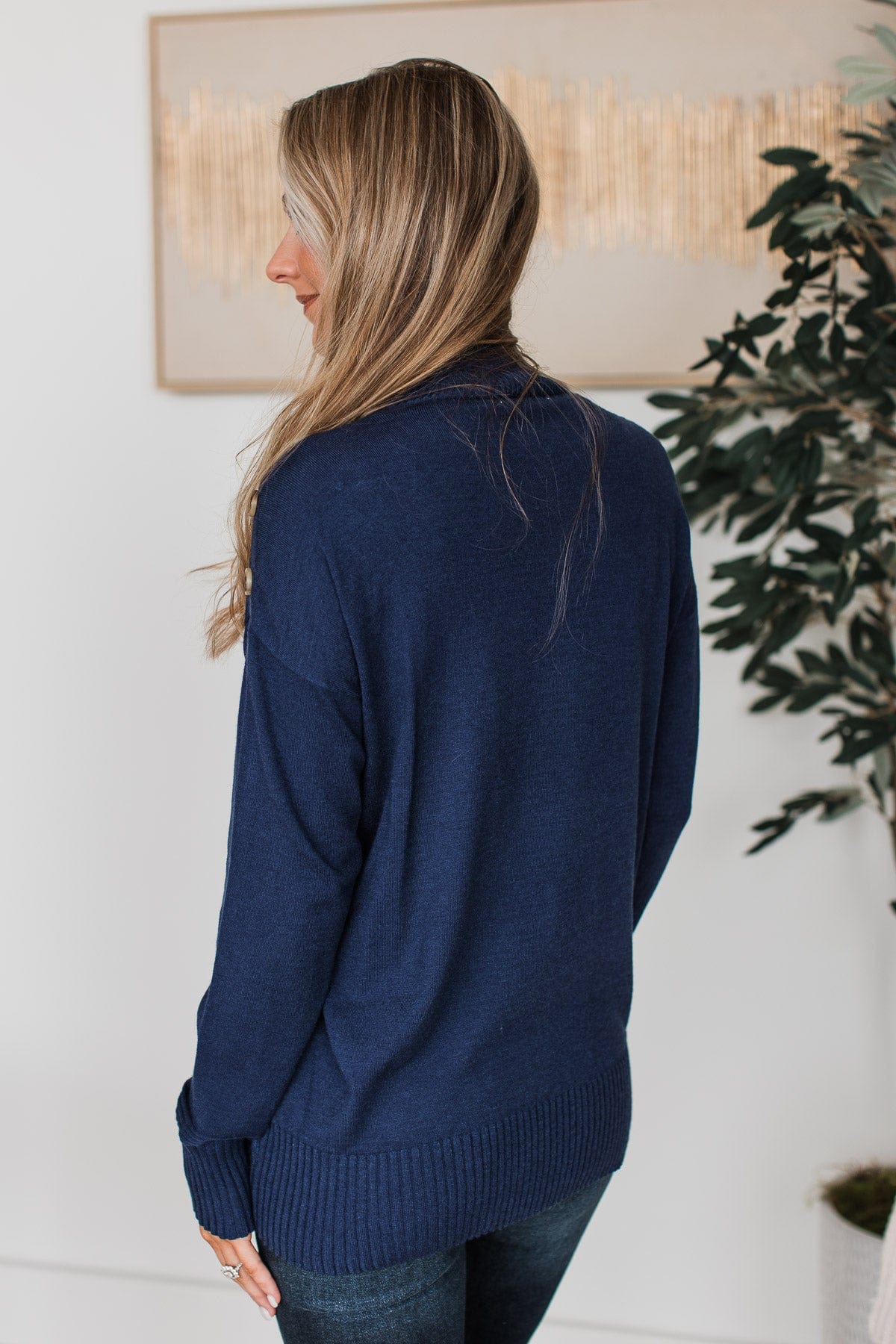 Always Your Girl Knit Sweater- Navy