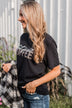 "But First Coffee" Graphic Tee- Black