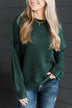 Captivating In Color Knit Sweater- Forest Green