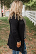 Found Myself Open Front Knit Cardigan- Black
