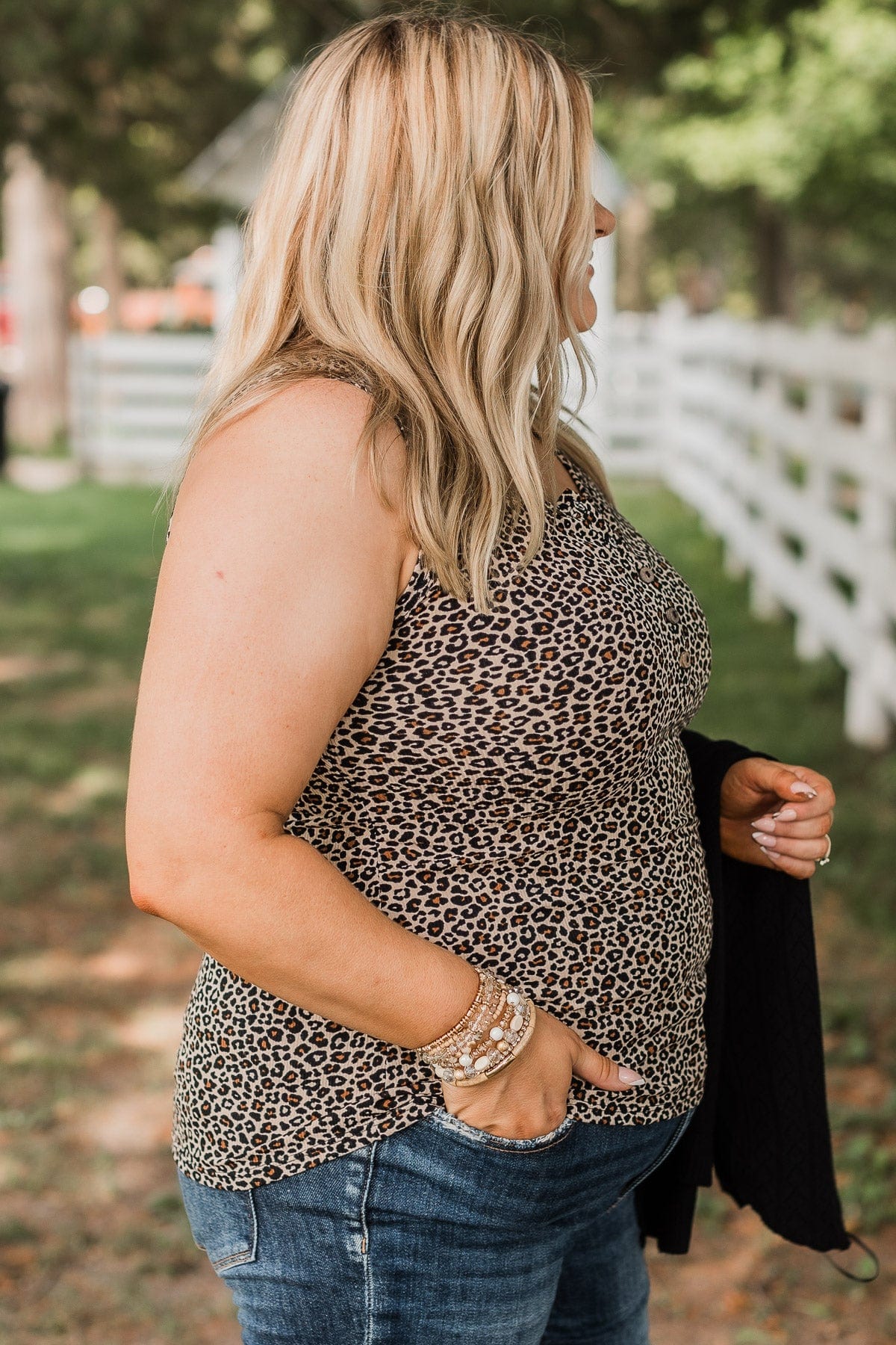 Bountiful Smiles Knit Tank Top- Leopard