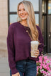 Captivating In Color Knit Sweater- Plum