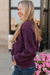 Captivating In Color Knit Sweater- Plum