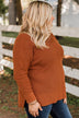 Time To Thrive Knit Sweater- Copper