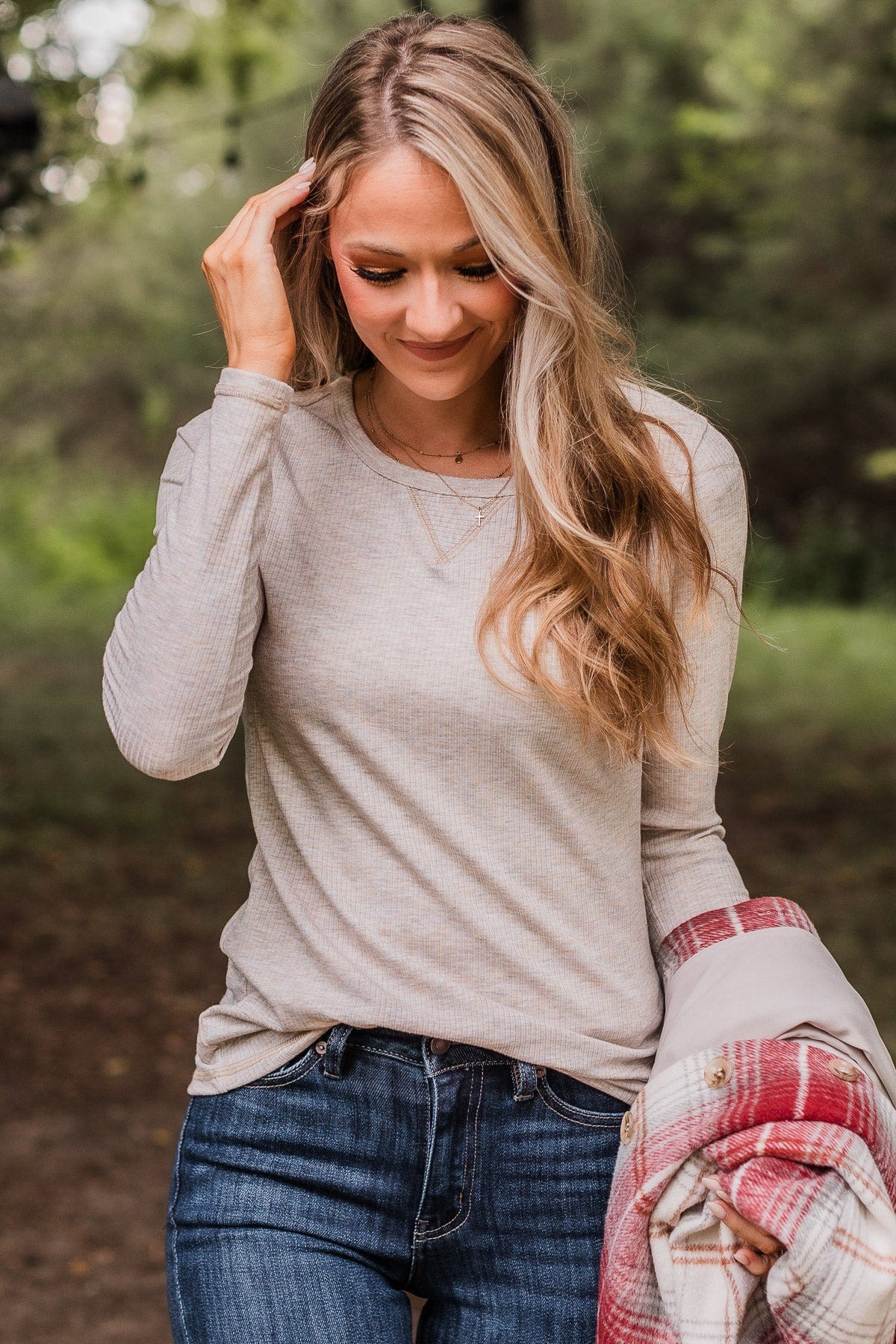 Love You Forever Knit Top- Oatmeal