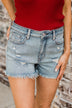 Sneak Peek High-Rise Shorts- Chelsie Wash