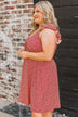 Cherishing You Floral Knit Dress- Red