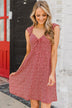 Cherishing You Floral Knit Dress- Red
