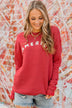 "America" Crew Neck Pullover- Red