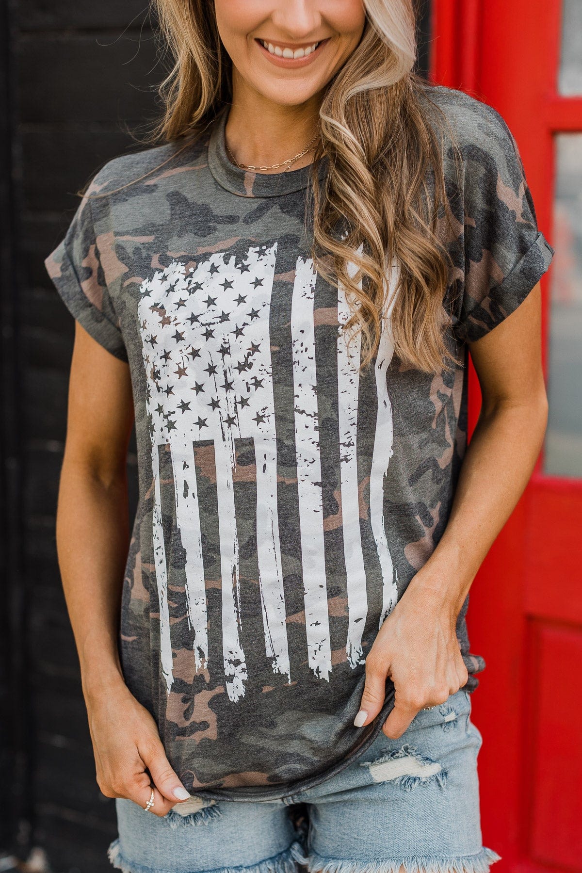 Not Hiding My Pride Graphic Tee- Camo