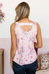 Look So Lovely Floral Tank Top- Pale Pink & Blue
