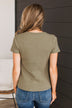 Waiting For My Invite Button Top- Olive