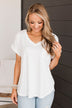All The Best Short Sleeve Top- White