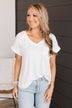 All The Best Short Sleeve Top- White