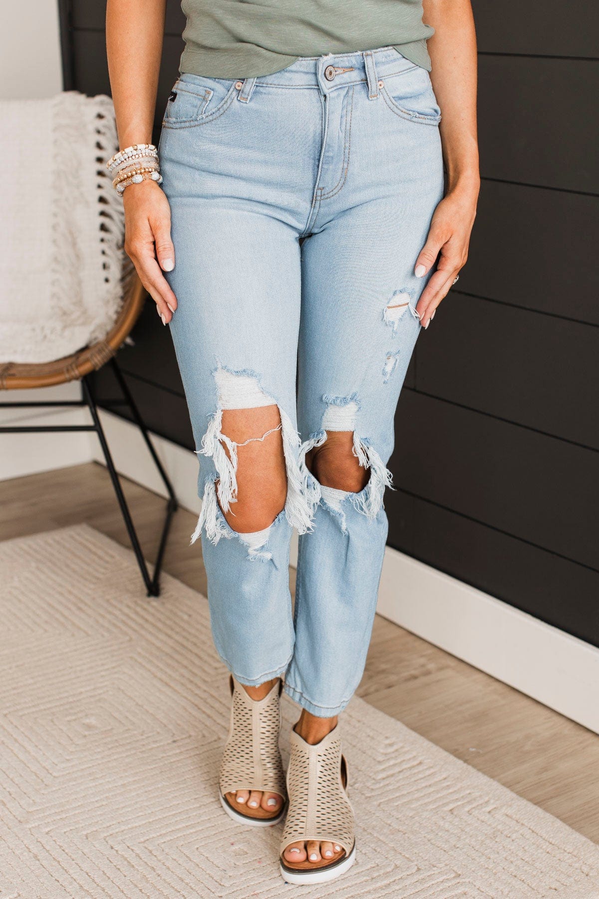 KanCan Slim Straight Jeans- Odette Wash